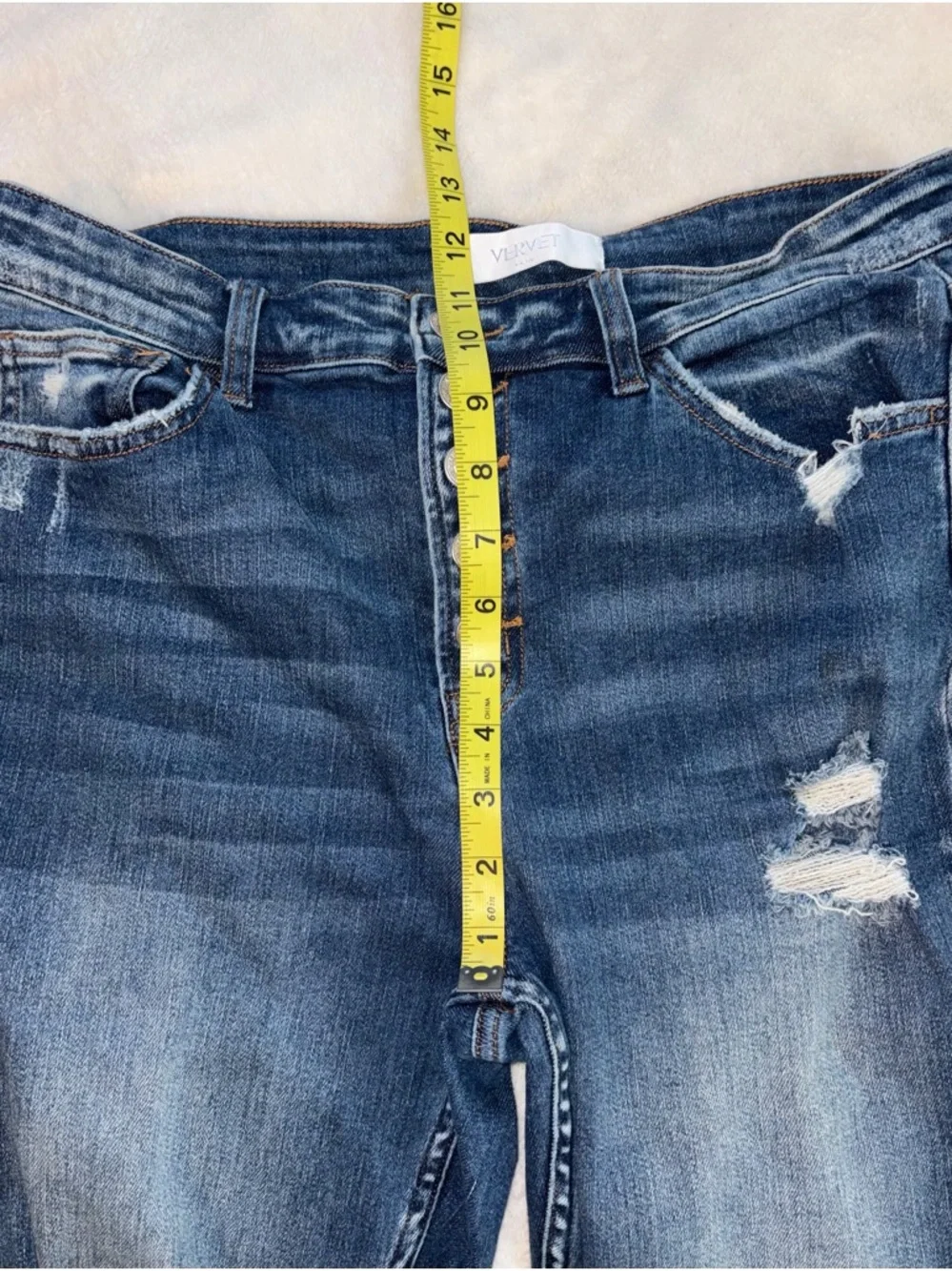 VERVET Distressed Skinny Jeans sz 30 - Picture 7 of 9